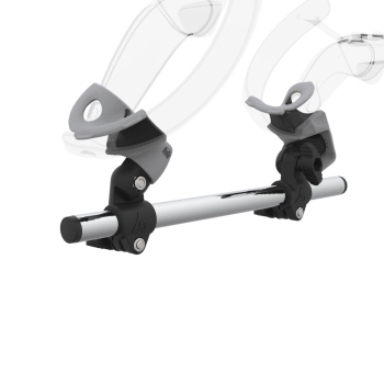 Zoom view of Right hand Starter vr gun stock for Valve Index without shoulder stock and Grey cups Chrome tube