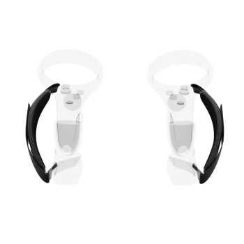 Player view of ProStraps MK1 for Meta Quest 1 and Rift S with transparent controllers and cup mounts