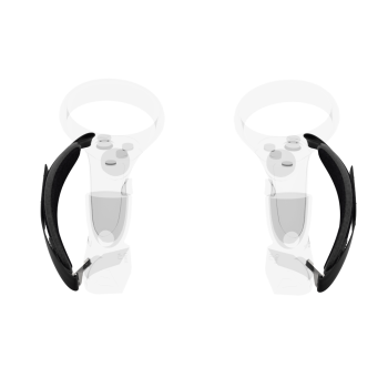 Player view of ProStraps MK1 for Meta Quest 1 and Rift S with transparent controllers and cup mounts