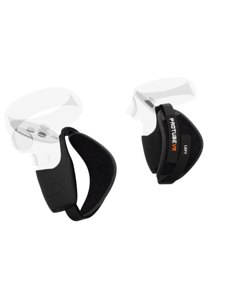 Right view of Prostraps grip MK2 Standalone for VR Meta Quest 2 with transparent controllers