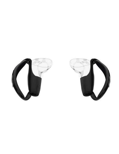 Player view of Prostraps grip MK2 Standalone for VR Meta Quest 3 with transparent controllers