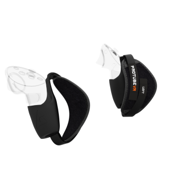 Right view of Prostraps grip MK2 Standalone for VR Meta Quest 3 with transparent controllers