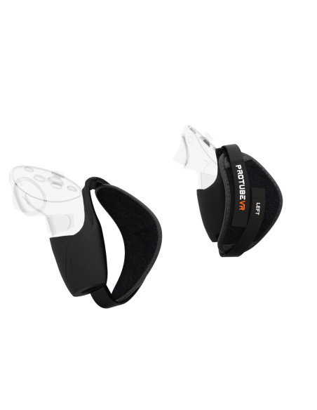 Right view of Prostraps grip MK2 Standalone for VR Meta Quest 3 with transparent controllers