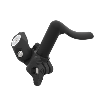 Left view of provolver carbon wrist support with bracket