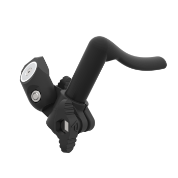 Left view of provolver carbon wrist support with bracket