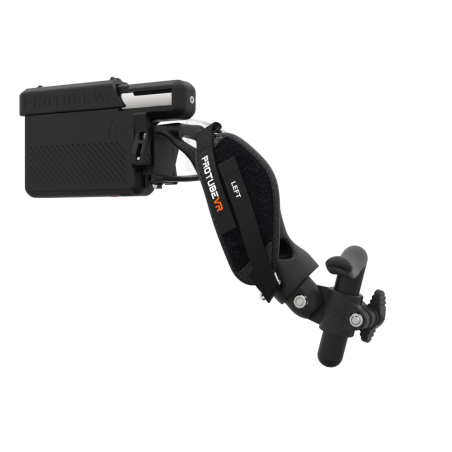 left view of wrist support attached to a provolver meta quest 3 for left hand