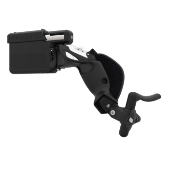 left view of wrist support attached to a provolver meta quest 3 for right hand