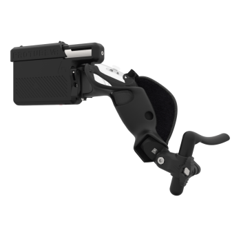 left view of wrist support attached to a provolver meta quest 3 for right hand