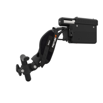 right view of wrist support attached to a provolver meta quest 3 for right hand