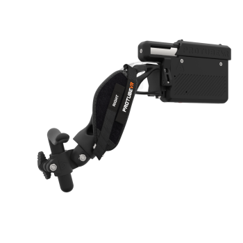 right view of wrist support attached to a provolver meta quest 3 for right hand