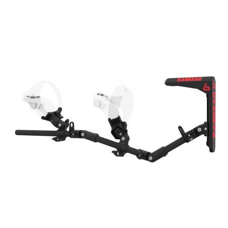 Left view of virtual reality gunstock Magtube full carbon with for Playstation PSVR 2 with Ragesaq collaboration stock