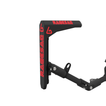 Close up view of the ragesaq collab stock MK2 on a full carbon magtube