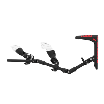 Left view of virtual reality gunstock Magtube full carbon with for Meta Quest 3 and Quest Pro with Ragesaq collaboration stock