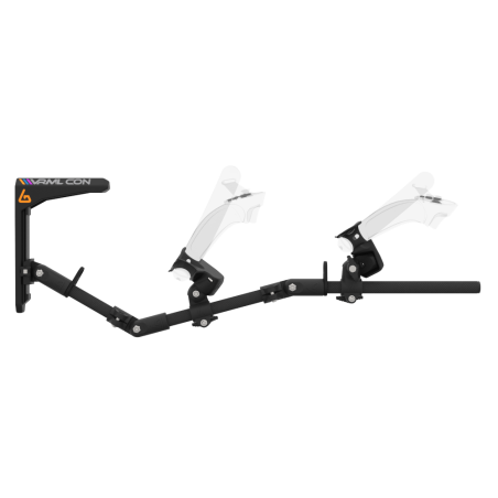 Side view of virtual reality gunstock Magtube full carbon with for Valve Index with VRML collaboration stock