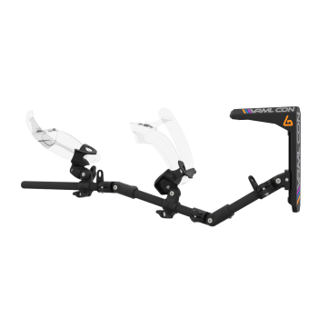 Left view of virtual reality gunstock Magtube full carbon with for Valve Index with VRML collaboration stock