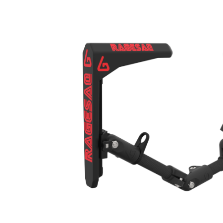 Close up view of the ragesaq collab stock MK2 on a full carbon magtube
