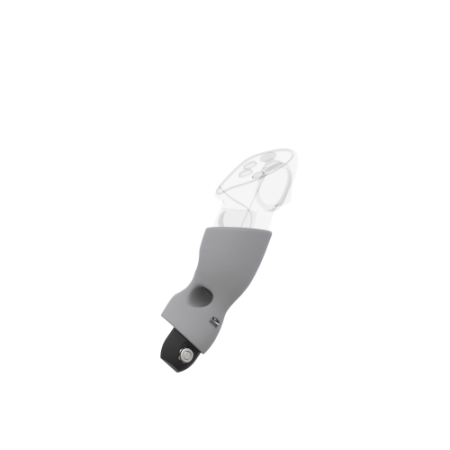 Right view of Right hand Grey PLA cups Controller mount spare parts for Pico 4 Ultra with Fastened Attachment