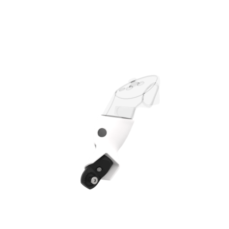 Right view of Left hand White PLA cups Controller mount spare parts for Pico 4 Ultra with Fastened Attachment