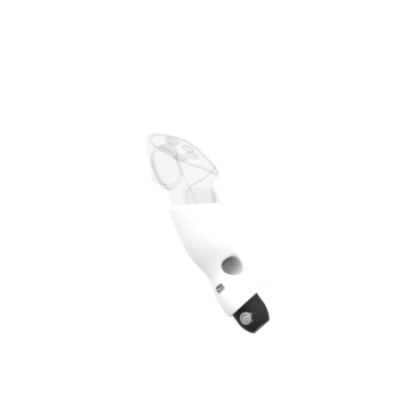 Left view of Left hand White PLA cups Controller mount spare parts for Pico 4 Ultra with Fastened Attachment