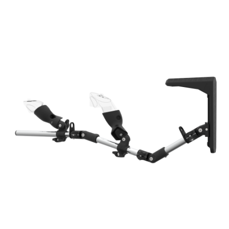 Left view of MagTube vr gunstock for Pico 4 Ultra with Chrome Armature with Carbon MK2 Buttstock and Carbon cups