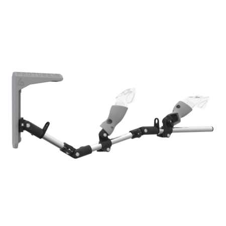 Right view of MagTube vr gunstock for Pico 4 Ultra with Chrome Armature with Grey MK2 Buttstock and Grey PLA cups