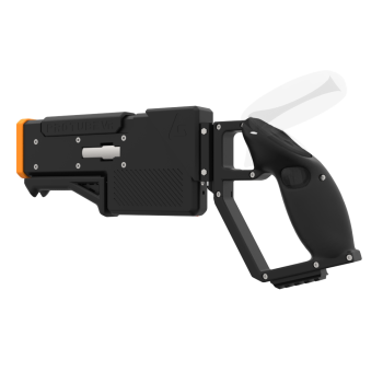 Left probolter powerful haptic gun for focus 3 and xr elite with black carbon rear cup for right hand with orange tip