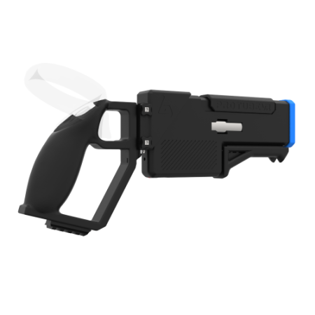 Right probolter powerful haptic gun for focus 3 and xr elite with black carbon rear cup for right hand with blue tip