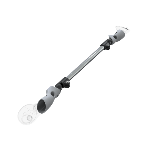 Right view of ProSaber lightsaber and paddle for Pico 4 Ultra with Chrome Armature and Grey PLA cups