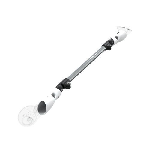 Right view of ProSaber lightsaber and paddle for Pico 4 Ultra with Chrome Armature and White PLA cups