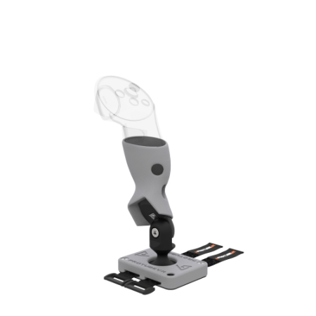 Left view of Right hand ProTas VR Joystick for Pico 4 Ultra with Grey PLA base with Grey PLA cups