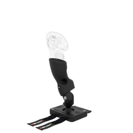 Left view of Left hand ProTas VR Joystick for Pico 4 Ultra with Carbon base with Black Carbon cups