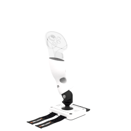 Left view of Left hand ProTas VR Joystick for Pico 4 Ultra with White PLA base with White PLA cups