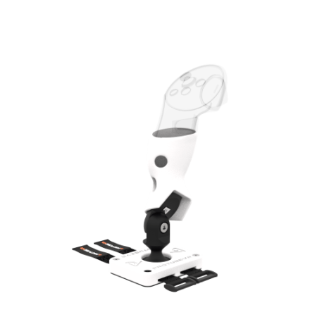 Right view of Left hand ProTas VR Joystick for Pico 4 Ultra with White PLA base with White PLA cups