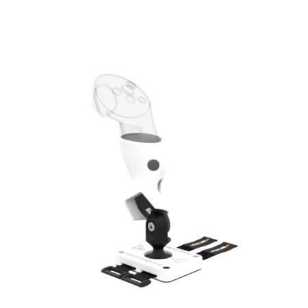 Left view of Right hand ProTas VR Joystick for Pico 4 Ultra with White PLA base with White PLA cups