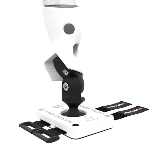 Zoom view of Right hand ProTas VR Joystick for Pico 4 Ultra with White PLA base with White PLA cups