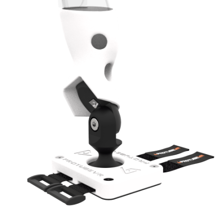 Zoom view of Right hand ProTas VR Joystick for Pico 4 Ultra with White PLA base with White PLA cups