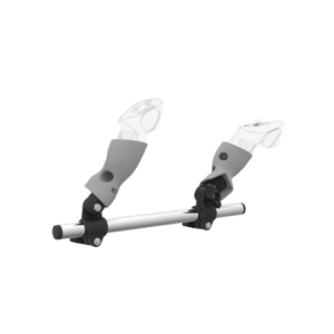 Right view of Right hand Starter vr gun stock for Pico 4 Ultra without shoulder stock and Grey cups Chrome tube