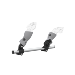 Right view of Right hand Starter vr gun stock for Pico 4 Ultra without shoulder stock and Grey cups Chrome tube