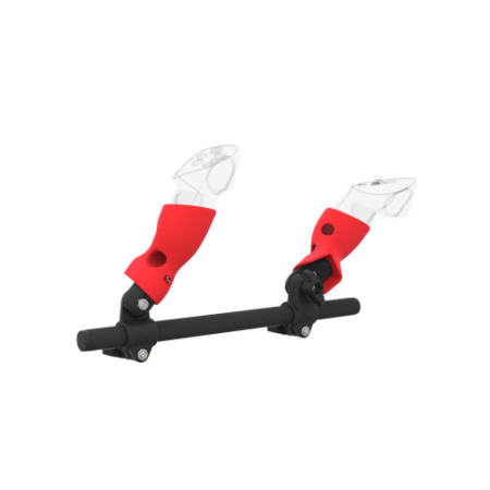 Right view of Right hand Starter vr gun stock for Pico 4 Ultra without shoulder stock and Red cups Carbon tube