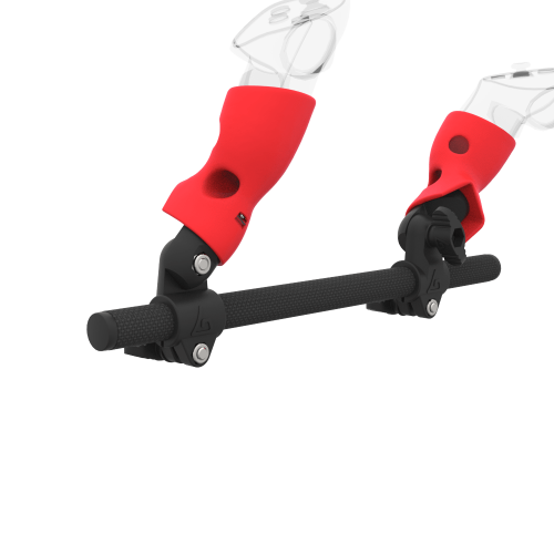 Zoom view of Right hand Starter vr gun stock for Pico 4 Ultra without shoulder stock and Red cups Carbon tube