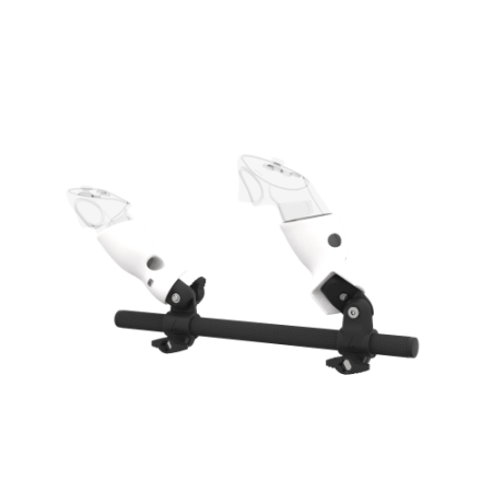 Left view of Right hand Starter vr gun stock for Pico 4 Ultra without shoulder stock and White cups Carbon tube