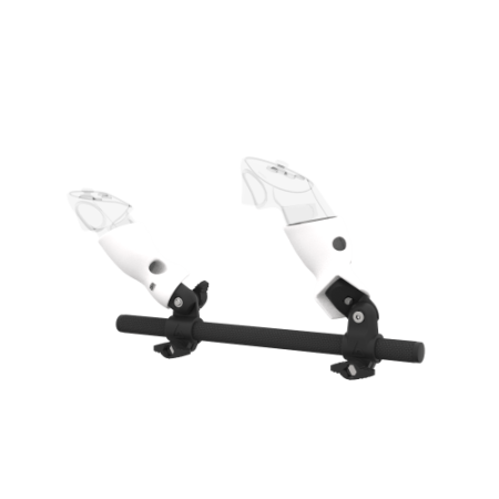 Left view of Right hand Starter vr gun stock for Pico 4 Ultra without shoulder stock and White cups Carbon tube