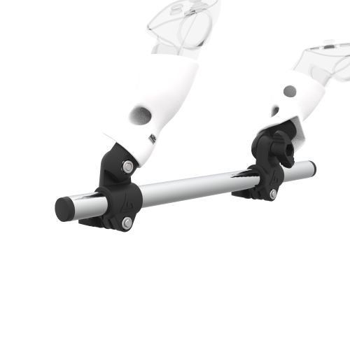 Zoom view of Right hand Starter vr gun stock for Pico 4 Ultra without shoulder stock and White cups Chrome tube