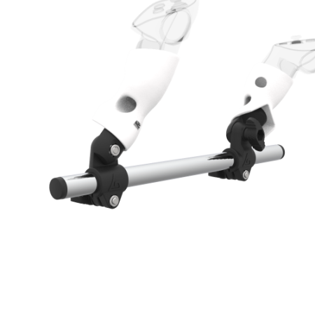 Zoom view of Right hand Starter vr gun stock for Pico 4 Ultra without shoulder stock and White cups Chrome tube