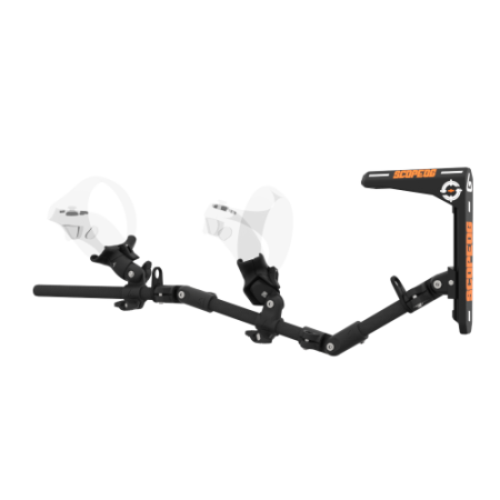 Left view of virtual reality gunstock Magtube full carbon with for Sony PSVR 2 with ScopeOG collaboration stock