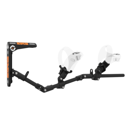 Right view of virtual reality gunstock Magtube full carbon with for Sony PSVR 2 with ScopeOG collaboration stock