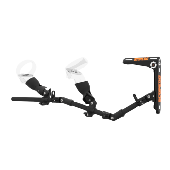 Left view of virtual reality gunstock Magtube full carbon with for Meta Quest 2 with ScopeOG collaboration stock