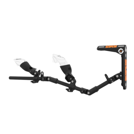 Left view of virtual reality gunstock Magtube full carbon with for Meta Quest 3 and Quest 3S with ScopeOG collaboration stock