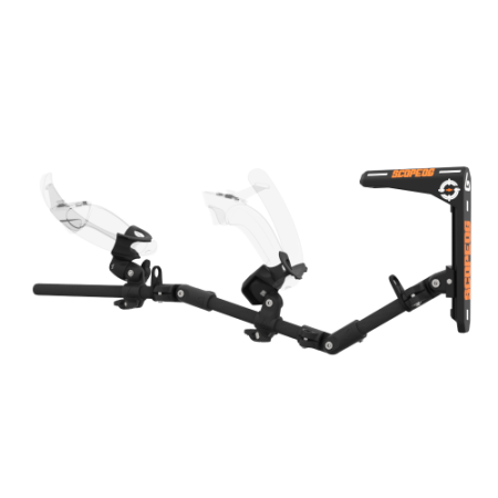Left view of virtual reality gunstock Magtube full carbon with for Valve Index with ScopeOG collaboration stock