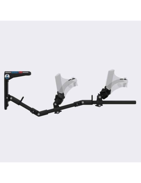 Side view of virtual reality Sony PSVR 2 gunstock Magtube full carbon with GhostVR signature stock